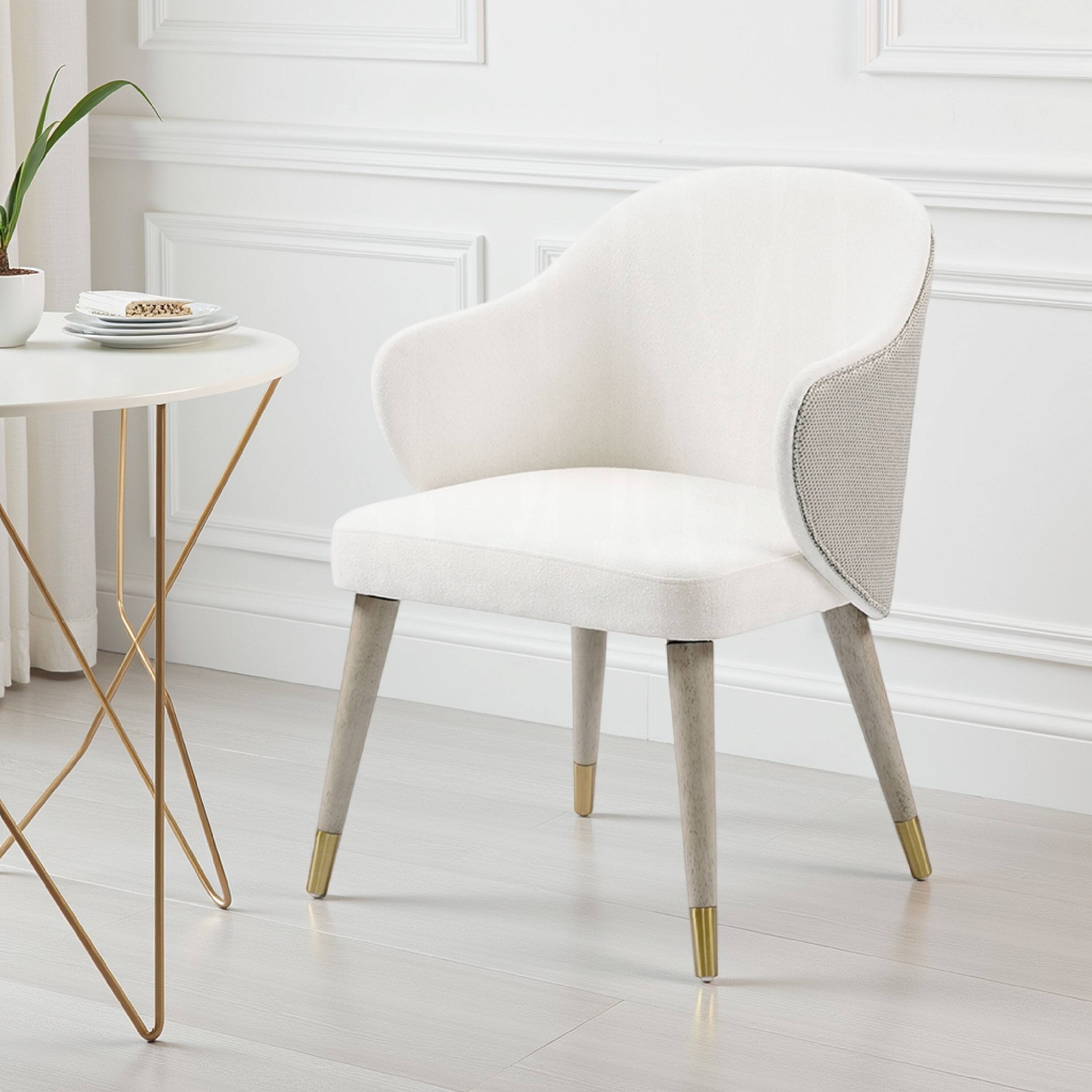 Alt View 5. Manhattan Lane - Arity Side Dining Chair Set of 2, Modern Light Gray Fabric, Gold Metal - Gray, Gold.