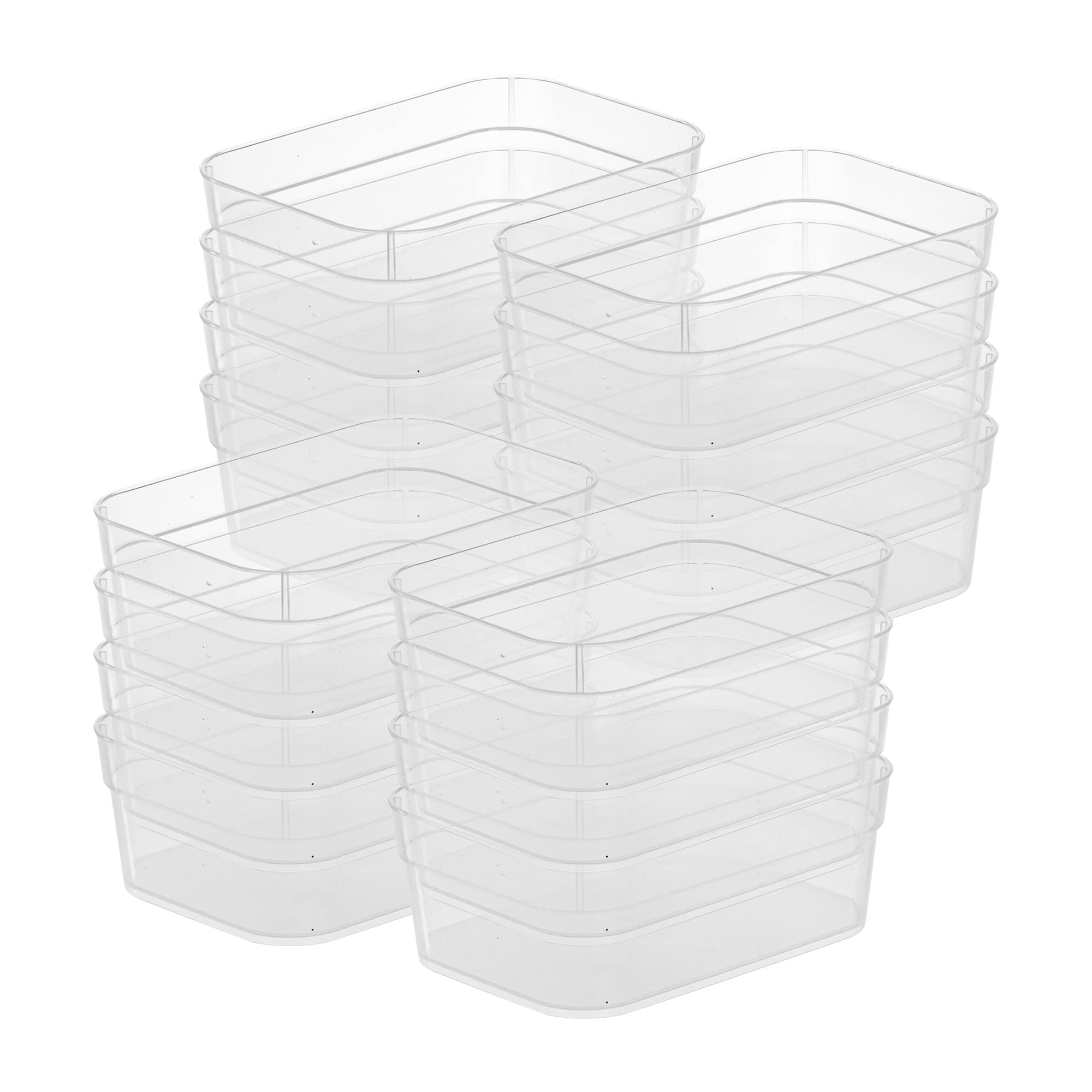 Sterilite - Medium Storage Trays for Desktop and Drawer Organizing, 48 Pack - Clear price history on PriceWatchPro