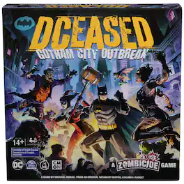SpinMaster Games - DCeased Gotham City Outbreak Cooperative Strategy Board Game with DC Miniatures, 1–4 Players Ages 14+ - Multicolour