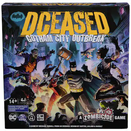 DCEASED: Gotham City Outbreak
14+ Players
Knowledge of English Required
Connaissance de l'anglais nécessaire
DC Castea Spin Games
A Zombicide Game
A Game by Michael Shinall from an Original Design by Guiton, Lullien & Raoul