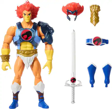 Front. Mattel - Masters of the Universe Origins x ThunderCats Lion-O Action Figure (He-Man, MOTU) - COLLECTIBLES - Multicolor.