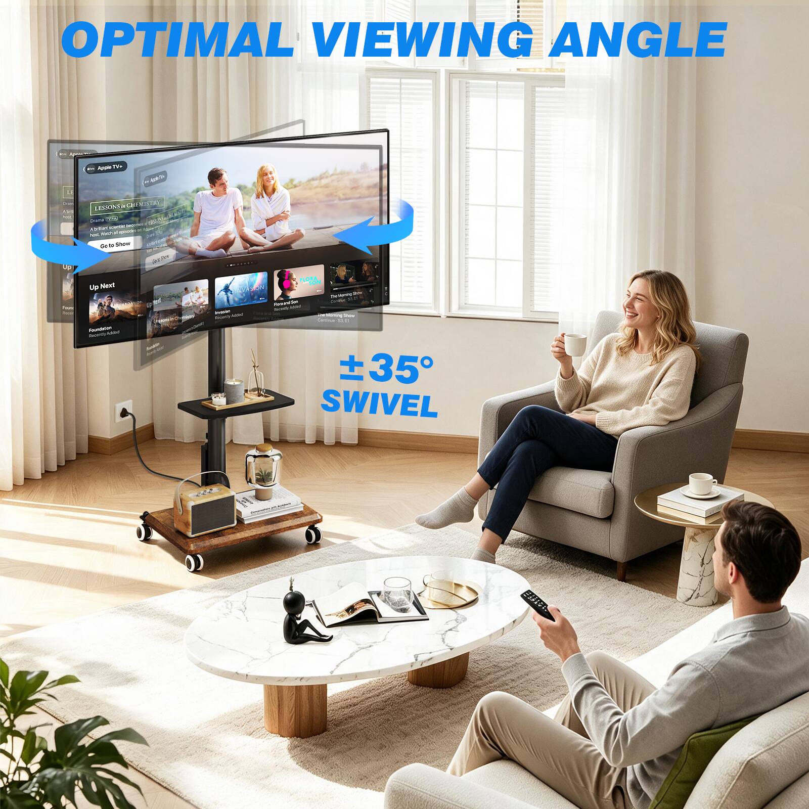 OPTIMAL VIEWING ANGLE

LA 150 - UP

Apple TV+ LESSONS CHEMISTRY Drama "ON 1 Fat AZAKING adragrado E DE KGC Goto Show 2018

Found lock

Up Next Foundaten ADD bon

XXXX

VIAZION, 20 the deporing: 15.00 Repand Gon szao - Invapon AMBO and in Making BOOTS woll Continue 35 SWIVEL