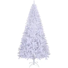 Winado - 8FT Pre-lit Christmas Tree with 500 Multi-Color RGB Lights, 1500 PVC Branch Tips for Holiday Indoor Outdoor Decoration - White