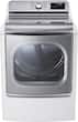 LG - 9.0 Cu. Ft. 14-Cycle Steam Gas Dryer - White - Larger Front