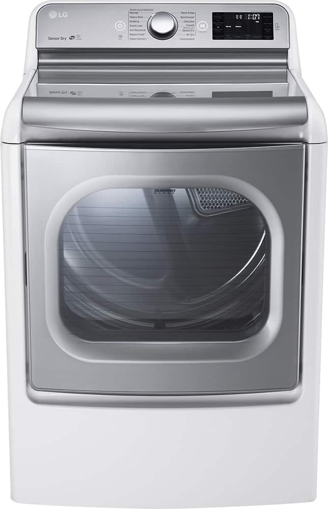 Best Buy Lg 9 0 Cu Ft 14 Cycle Steam Gas Dryer Dlgx7701we