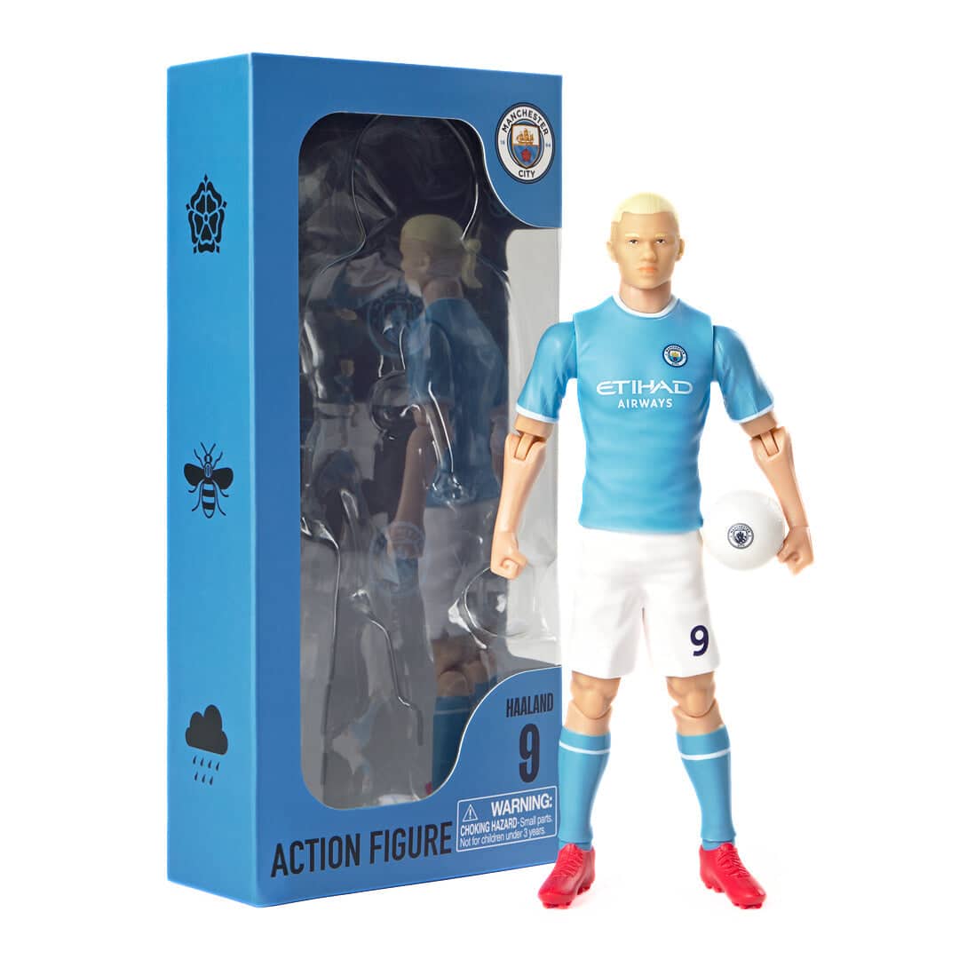 Banbo Toys - SOCKERS Manchester City F.C. Erling Haaland 8" Collectible Soccer Action Figure