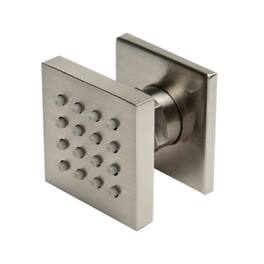 Alfi - Brushed Nickel 2" Square Adjustable Shower Body Spray - Silver
