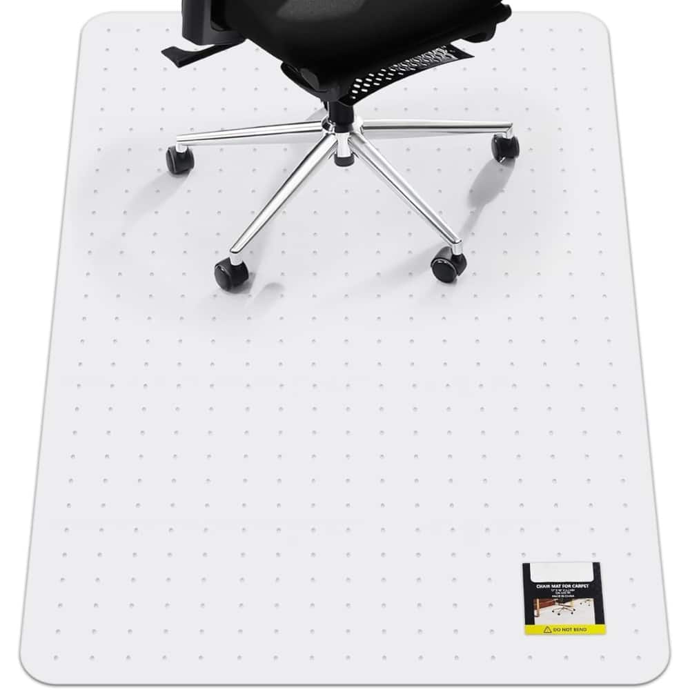 ZUQIETA - Heavy Duty Non-Slip Chair Mat - 32.5"x48" for Carpet, Protects Floors & Ships Flat - Clear