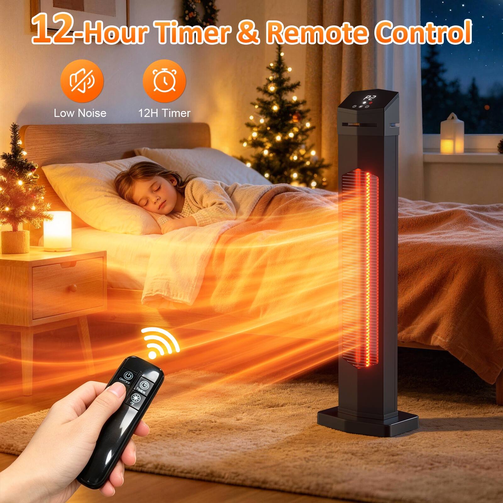 12-Hour Timer & Remote Control

Low Noise
12H Timer
