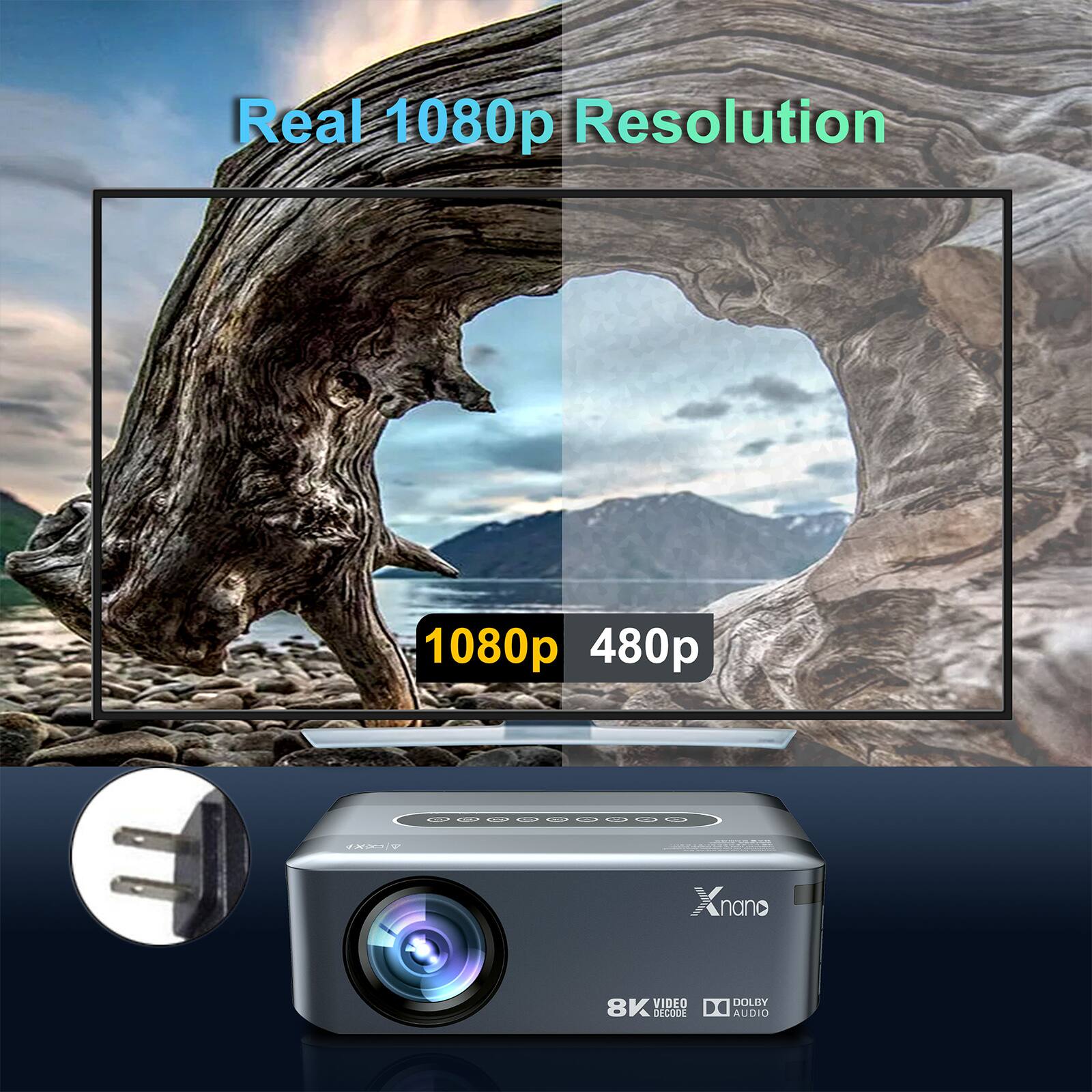 Real 1080p Resolution  
1080p 480p  
8K VIDEO DECODE  
DOLBY D AUDIO