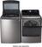Alt View 16. LG - 9.0 Cu. Ft. 14-Cycle Steam Electric Dryer - Graphite Steel.