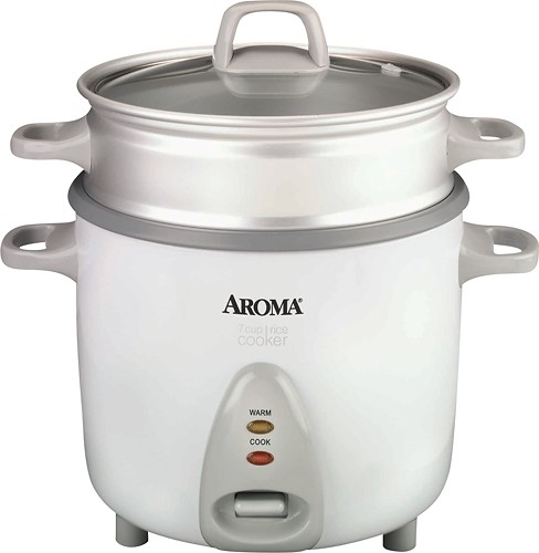 Best Buy: Aroma 7-Cup Rice Cooker Black ARC-727-1N