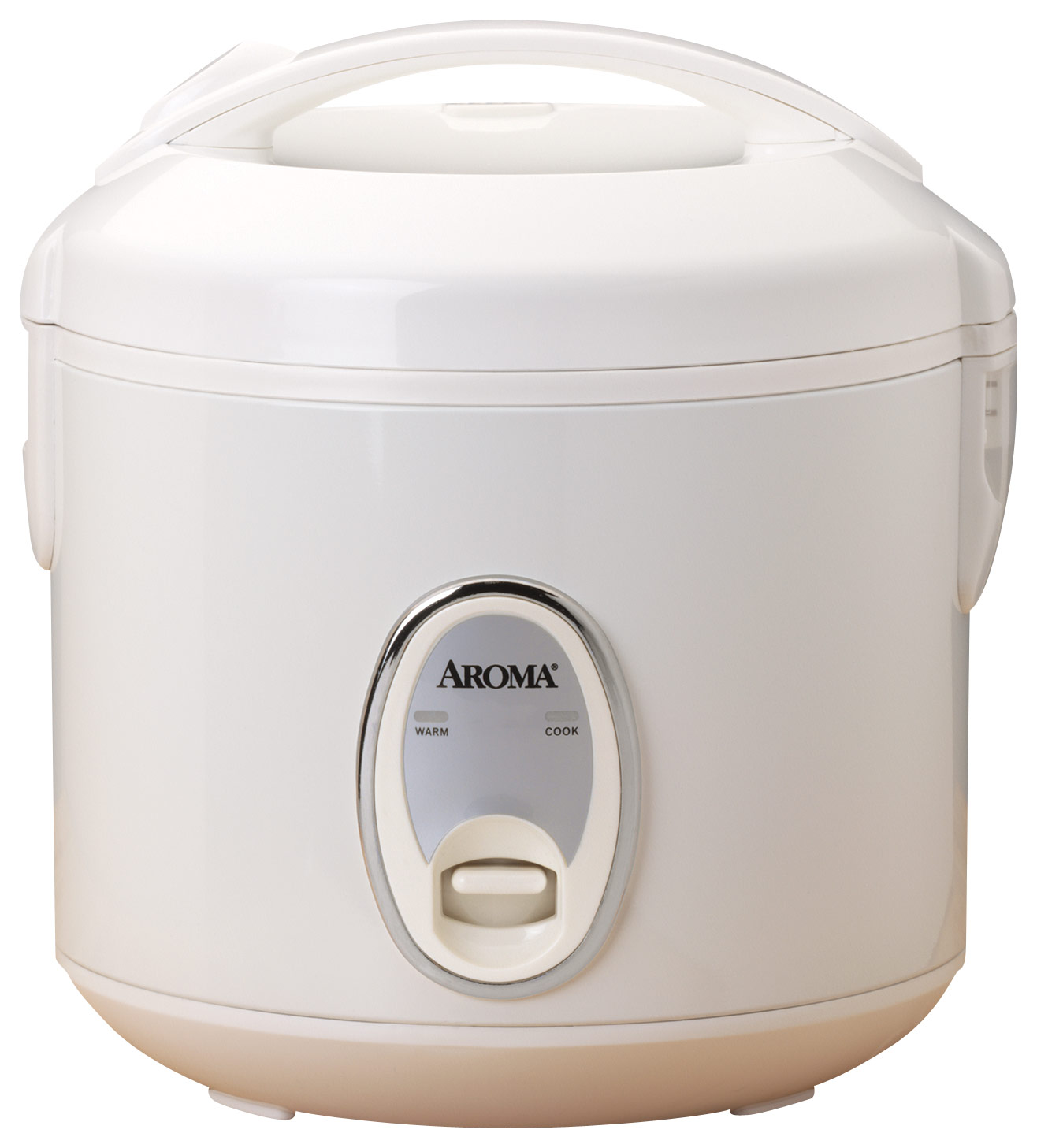 Angle View: AROMA - 4-Cup Rice Cooker - White