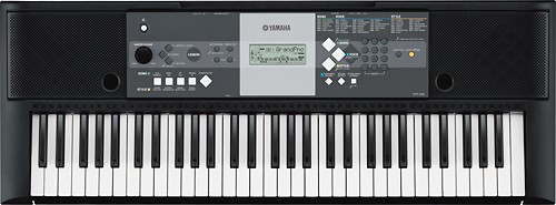 Yamaha - Portable Keyboard with 61 Full-Size Keys - Black