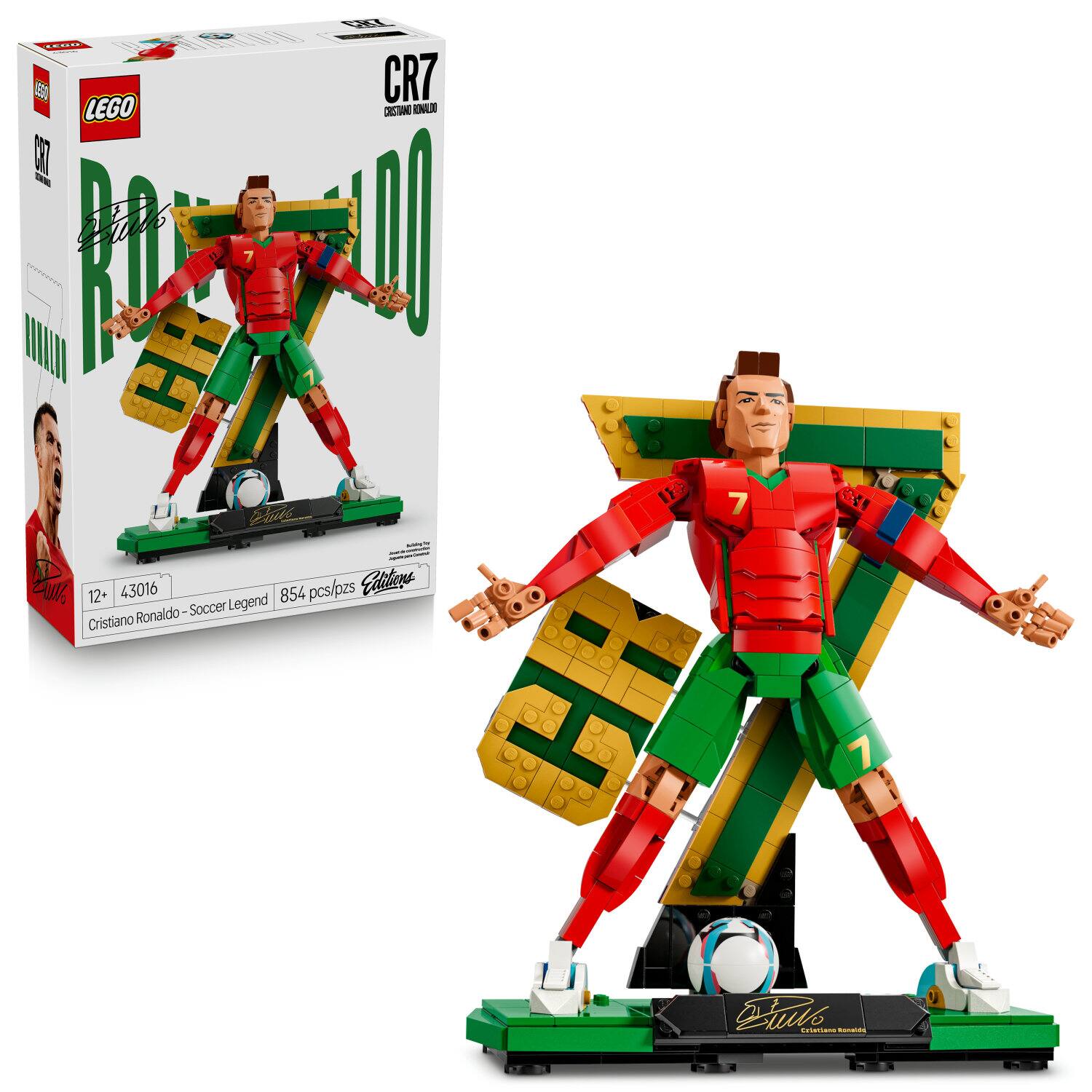 LEGO CR7 Cristiano Ronaldo - Soccer Legend  
Set Number: 43016  
Age: 12+  
Pieces: 854 pcs/pzs  
Edition: Limited Edition