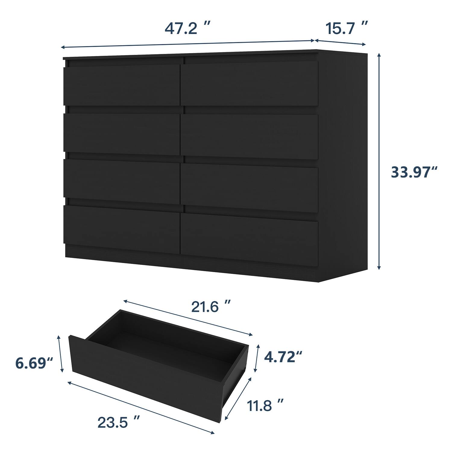 47.2"  
15.7"  
33.97"  
21.6"  
6.69"  
4.72"  
23.5"  
11.8"