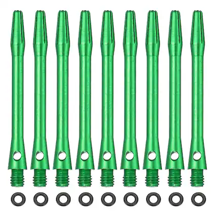 Front. Unique Bargains - Dart Shafts for Steel Tip, Medium 2BA Thread Aluminum Shaft Set, 48mm & 28 Set - Fits Darts Training/Sharpener - Green.