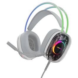Echelon - SoundScape See-Through RGB Gaming Headset w/ USB-C Mic - Grey - Gray