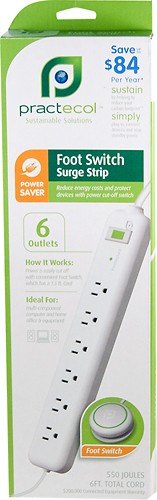 Best Buy: Practecol 8-Outlet Power Strip with Remote POWSTR-001