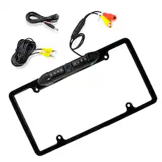 Front. Enrock - Enrock EABC256B Car License Plate Rear View Night Vision Waterproof Camera with Parking Assist.