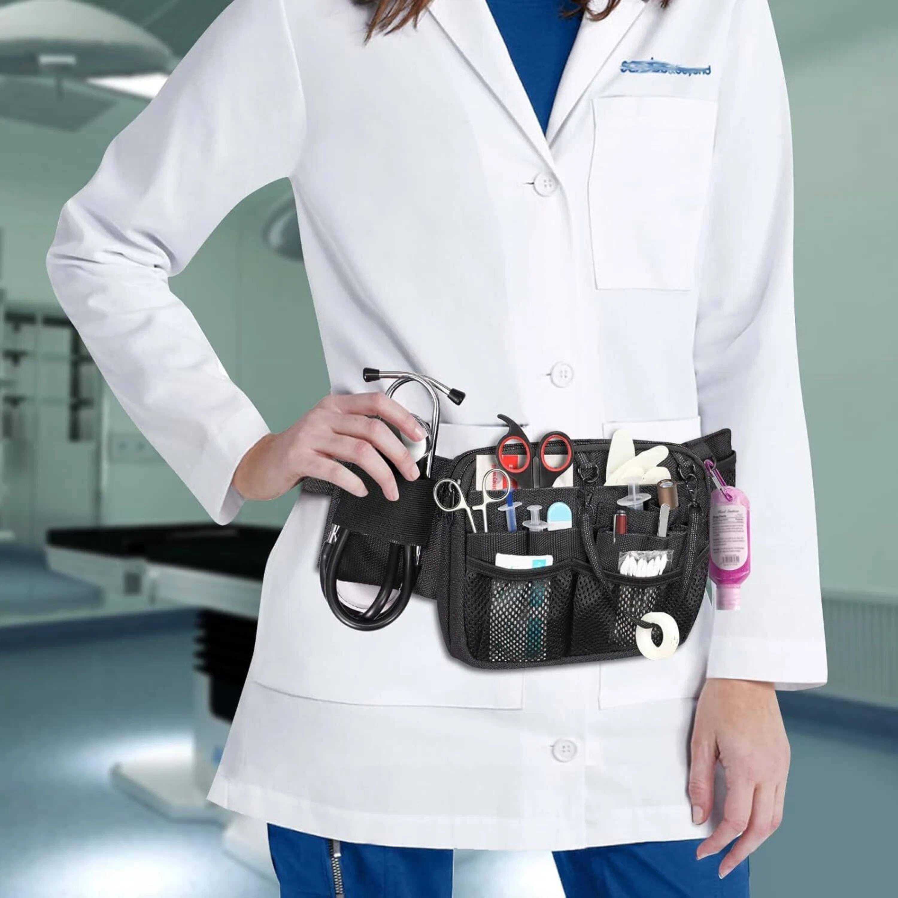 Alt View 2. Kitcheniva - Medical Gear Pocket Nursing Organizer Belt Bag (Belt Bag With Tape Holder Only) Purple - Purple.