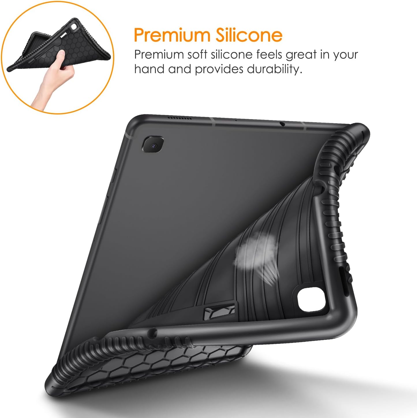 Premium Silicone  
Premium soft silicone feels great in your hand and provides durability.