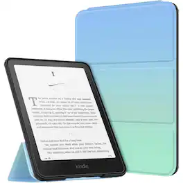 Kitcheniva - Slim Trifold Case For 7 Inch Kindle Paperwhite 12th 2024 Protective Cover - Seaside Ombre