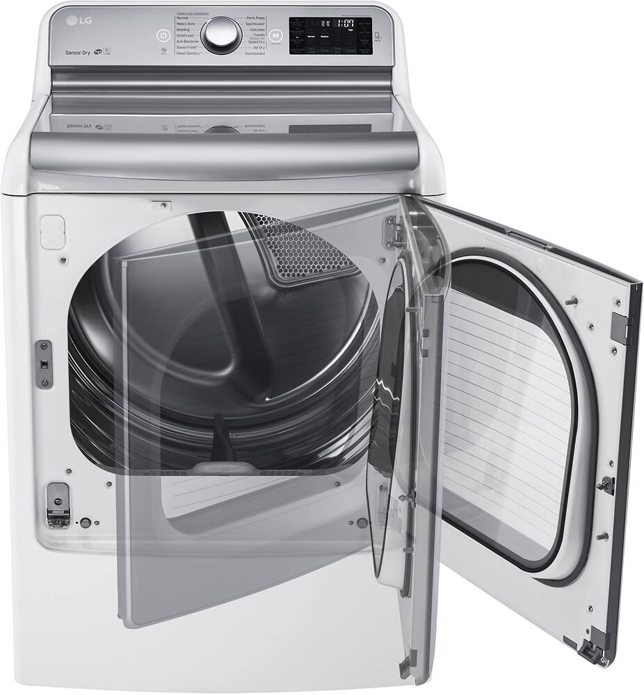 Best Buy: LG 9.0 Cu. Ft. 14-Cycle Steam Electric Dryer White DLEX7700WE