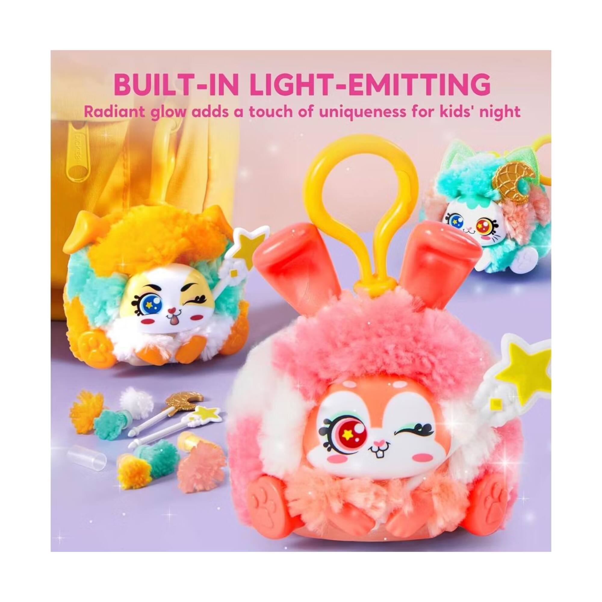 BUILT-IN LIGHT-EMITTING  
Radiant glow adds a touch of uniqueness for kids' night