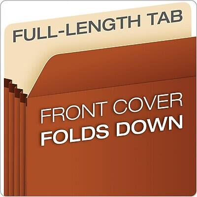 FULL-LENGTH TAB  
FRONT COVER FOLDS DOWN