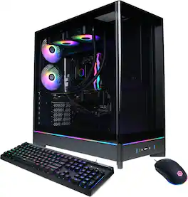 CyberPowerPC - Gaming Desktop - AMD Ryzen 7 9700X - AMD Radeon RX 9060 XT 16GB - 32GB DDR5 - 2TB PCIe 4.0 SSD - Black