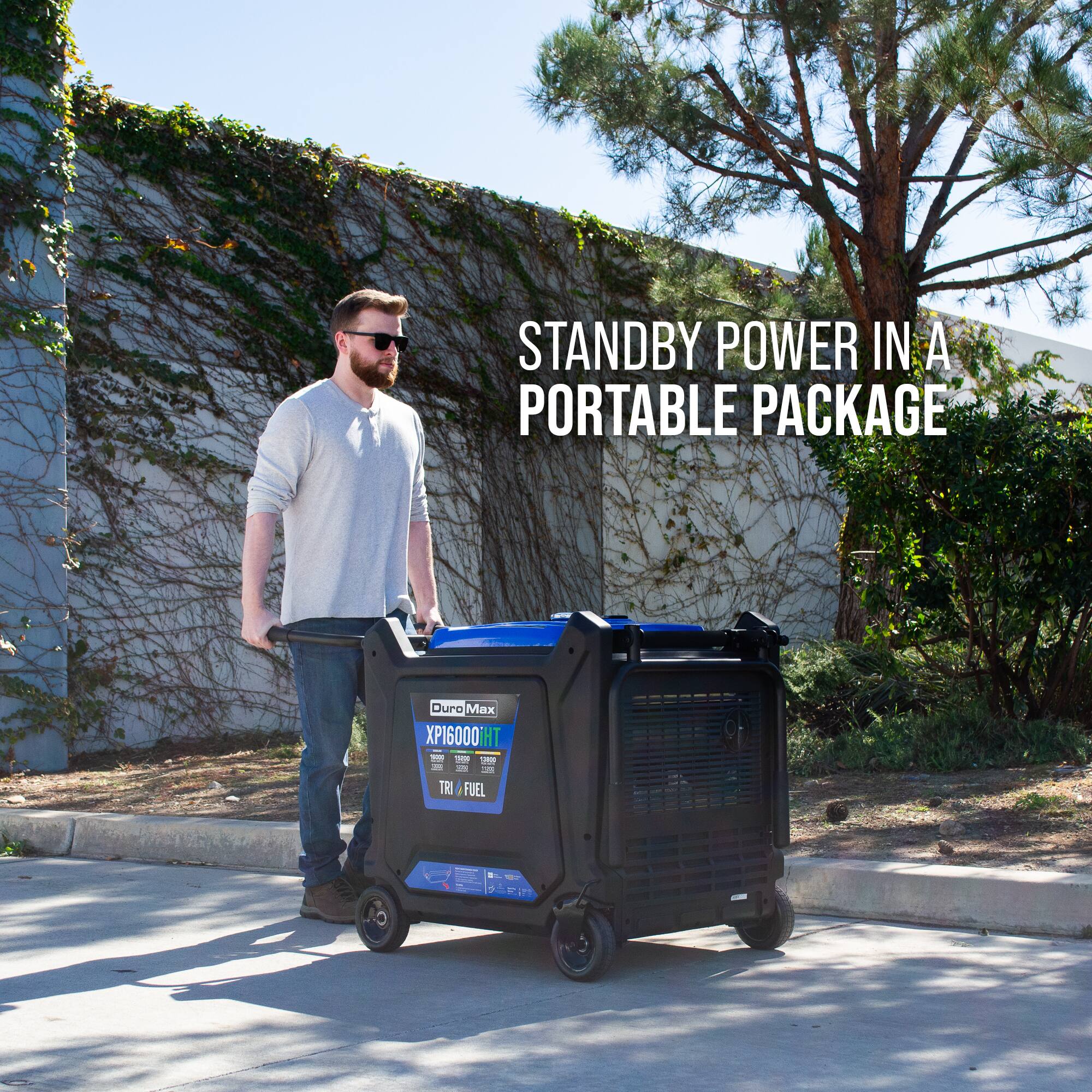 STANDBY POWER IN A PORTABLE PACKAGE  
Ouro Max XP160001HT  
TRI FUEL