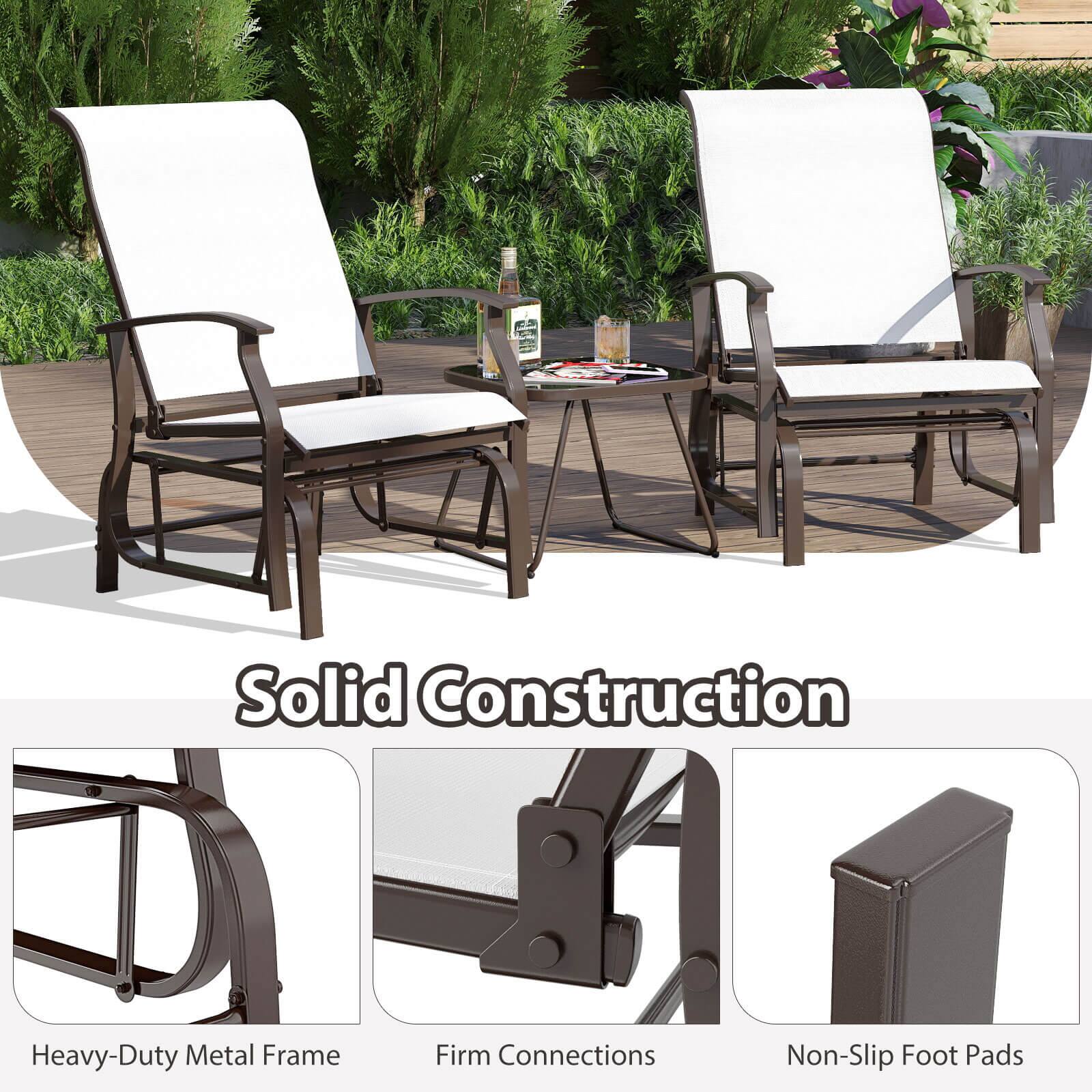 Solid Construction

Heavy-Duty Metal Frame  
Firm Connections  
Non-Slip Foot Pads