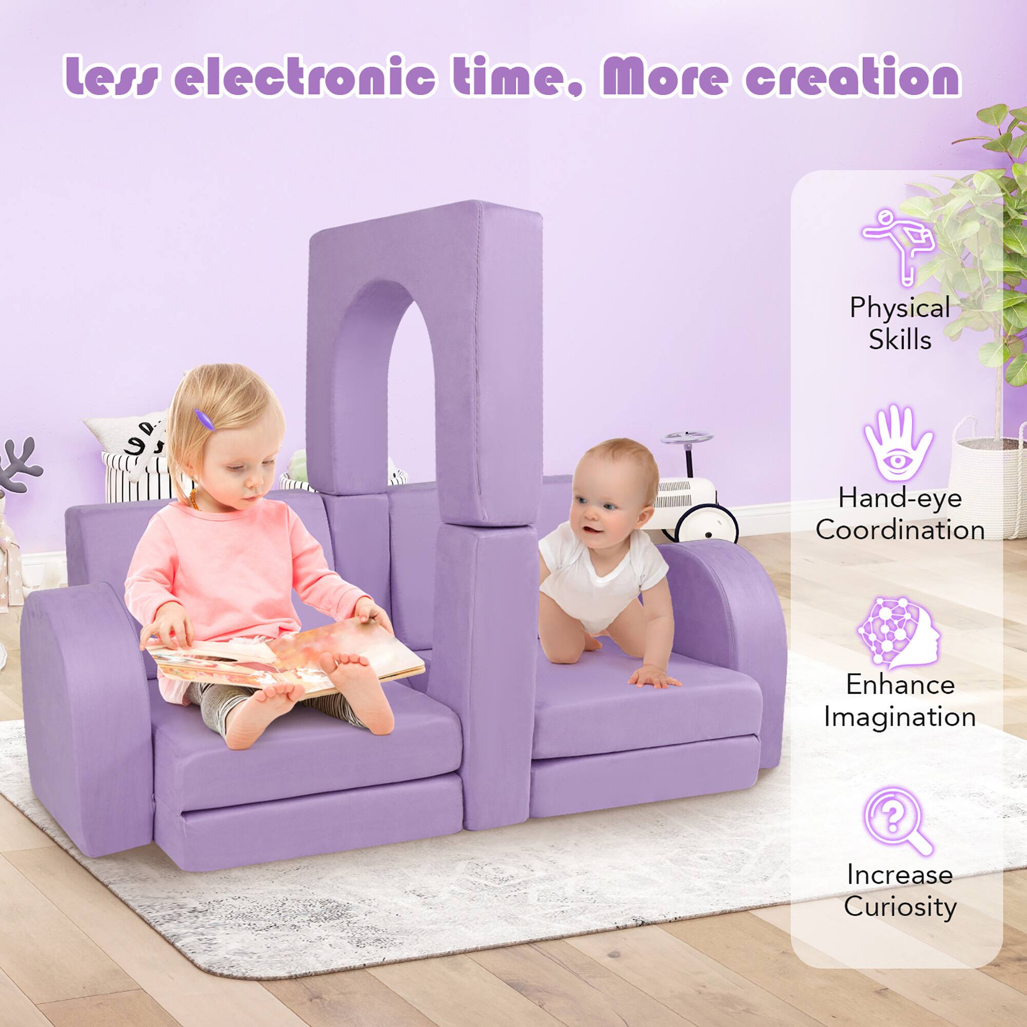 less electronic time. More creation

Physical Skills
Hand-eye Coordination
Enhance Imagination
Increase Curiosity