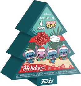 Funko - Pocket POP!: Stitch Holiday - 4-Pack, Tree box - COLLECTIBLES - Multicolor