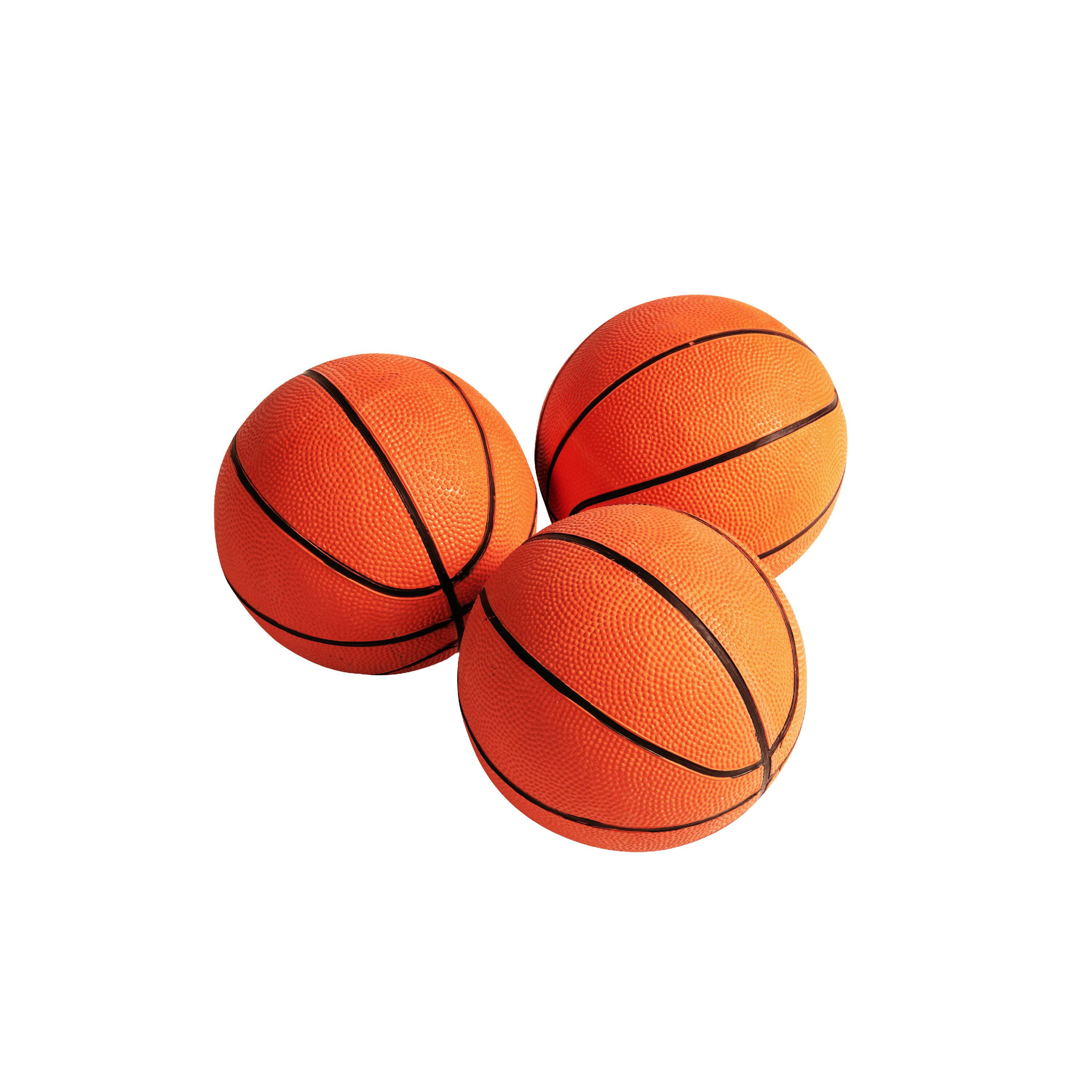 Hall of Games - Size 3 Basketball, Indoor & Outdoor 3-pack, 7-inch Diameter Durable Rubber Ball, Perfect for Arcade Games - Orange