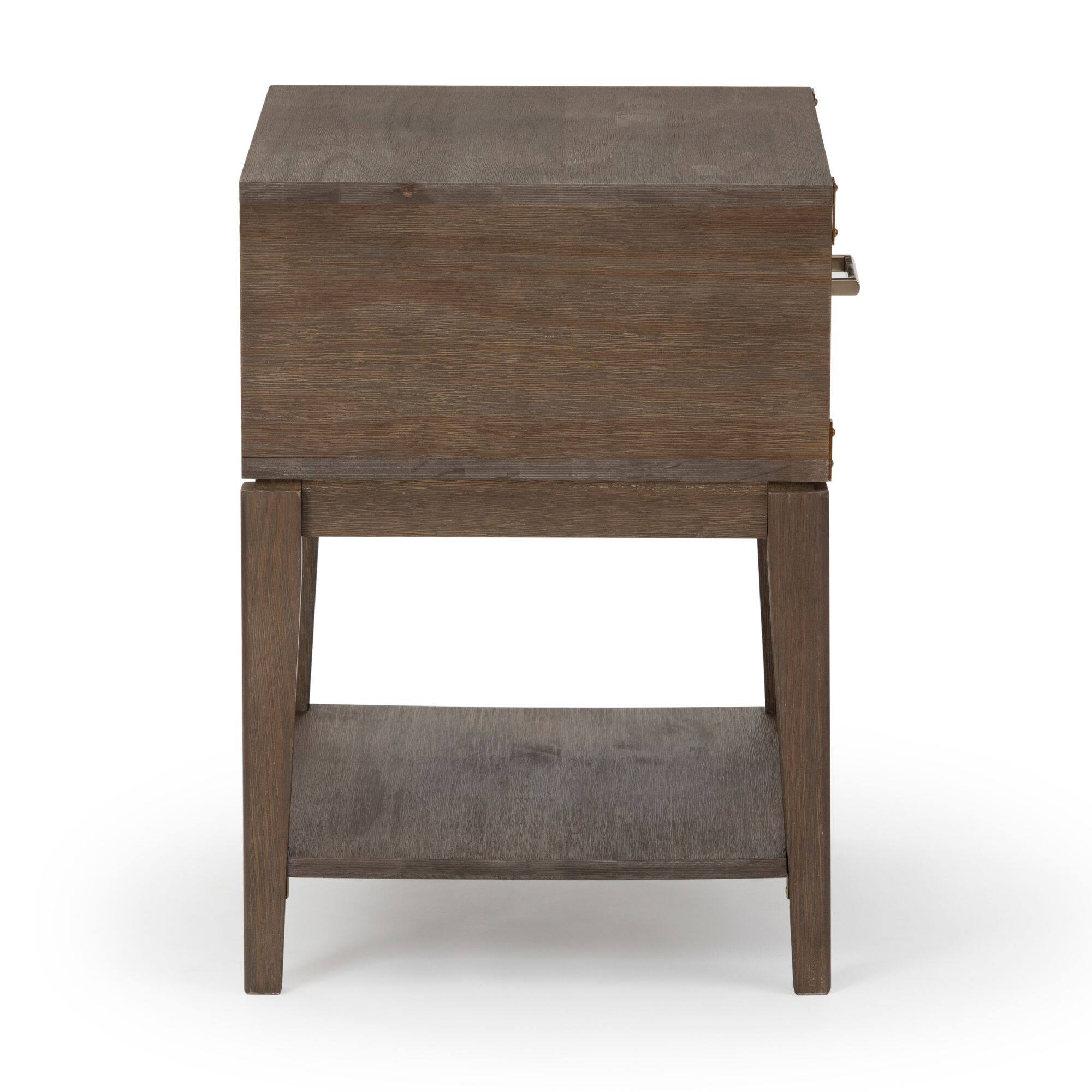 Alt View 3. Plank+Beam - Contempo Nightstand with 1 Drawer, Clay - Clay.