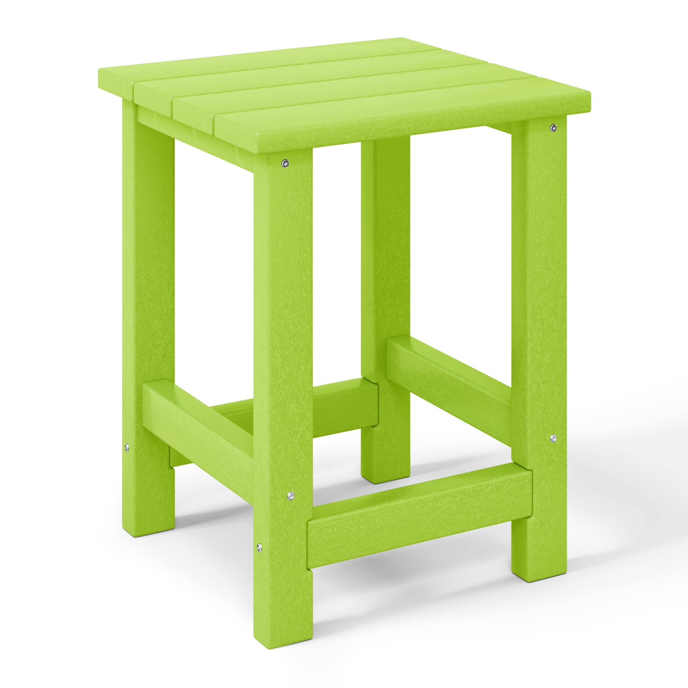 Alt View 4. WestinTrends - WestinTrends Malibu 2-Piece Kids Outdoor HDPE Adirondack Chair With Square Side Table Set - Lime.