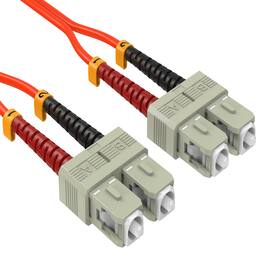 Sanoxy - 2m SC/SC Duplex 50/125 Multimode OM2 Fiber Optic Cable - Multi