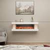 Front. Boyel Living - 50 in. Wall Mounted Hanging Electric Fireplace with Remote Control - White.