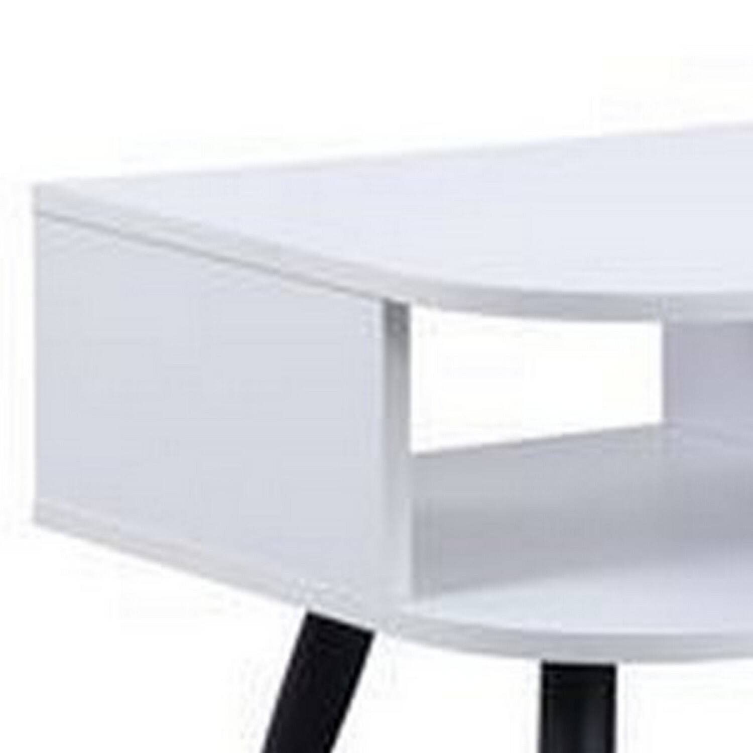 Alt View 1. Manhattan Lane - Coffee Table with Melamine Paper Veneer Top and 1 Drawer - White.