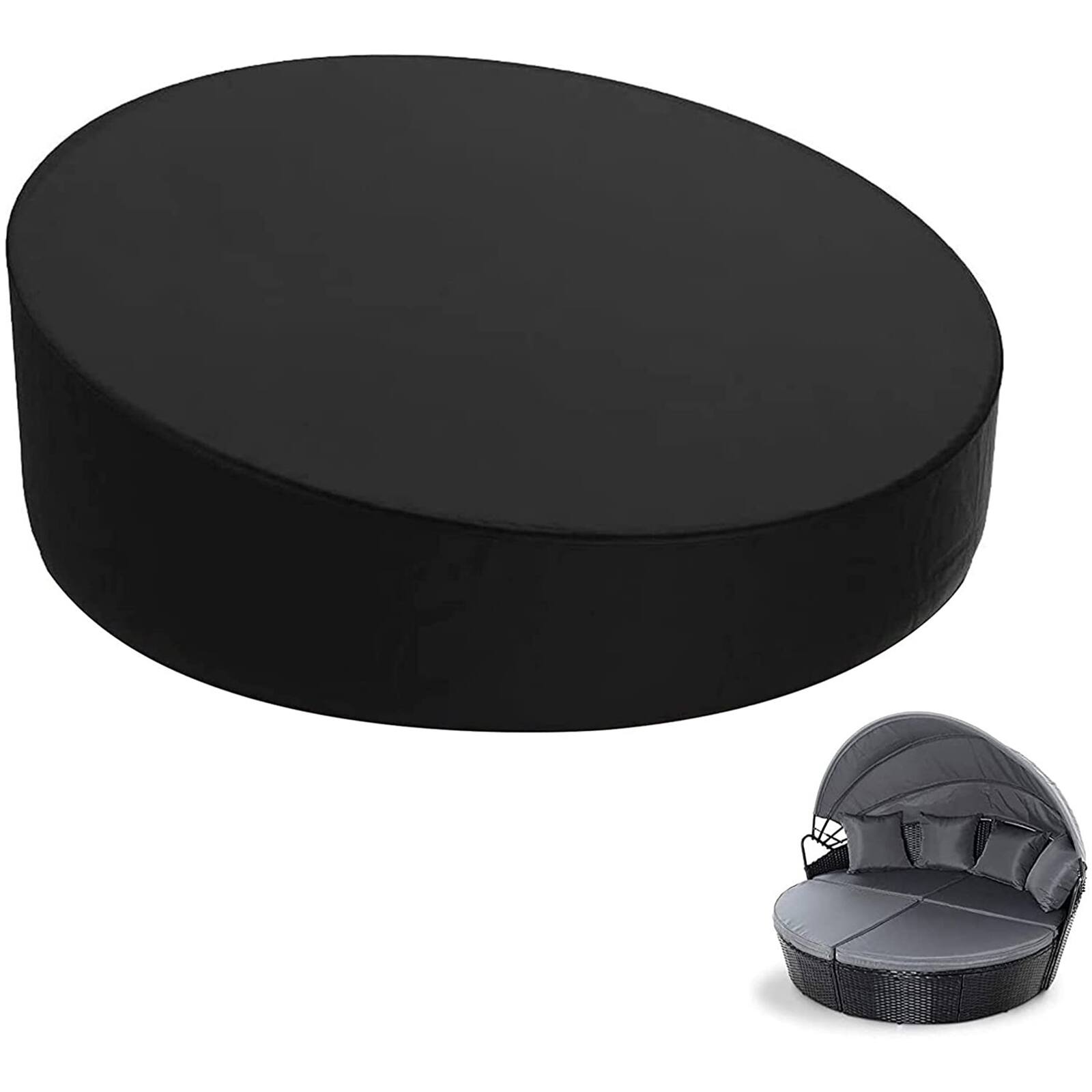 Front. Topteng - Heavy Duty Waterproof Daybed Cover - 210D Oxford Fabric, Windproof Drawstring, UV Protection, Includes Storage Bag.