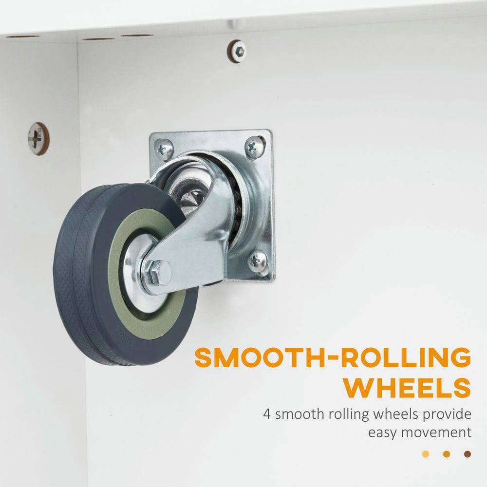 SMOOTH-ROLLING WHEELS  
4 smooth rolling wheels provide easy movement