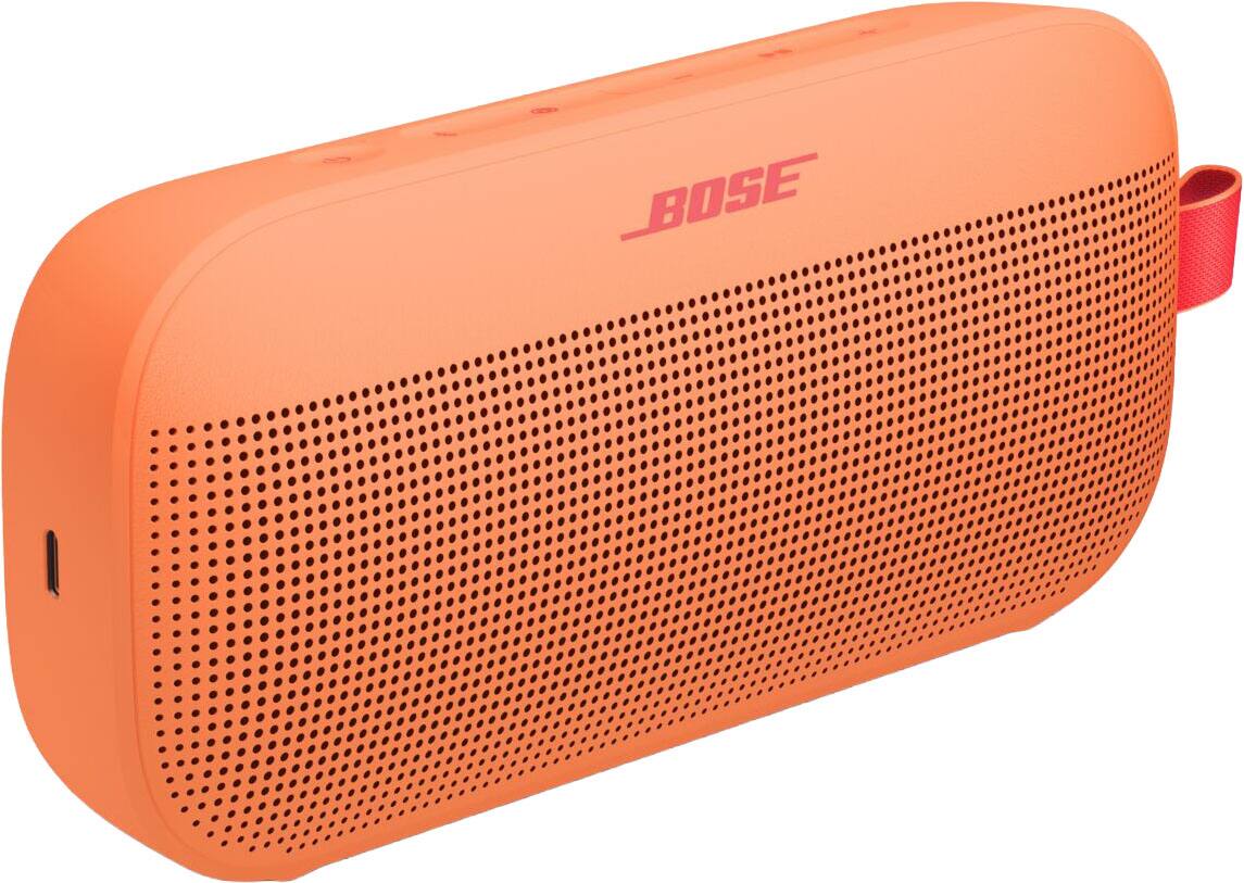 Angle. Bose - SoundLink Flex (2nd Gen) Portable Bluetooth Speaker with Waterproof/Dustproof Design - Sunset Peach.