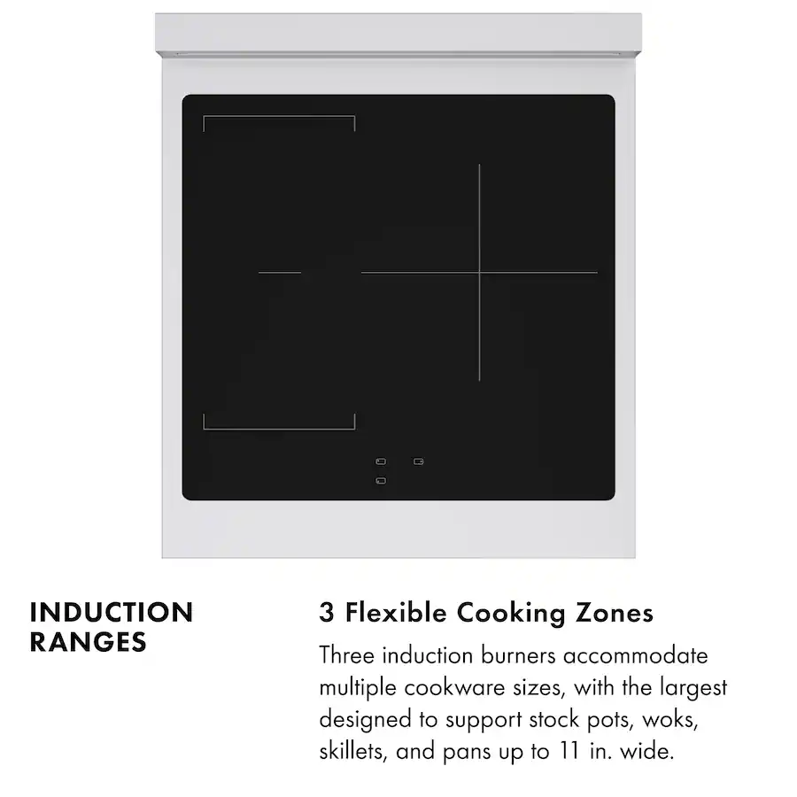 ZLINE 24 in. Wide 3 Elements 3.2 cu. ft. Paramount Freestanding ...