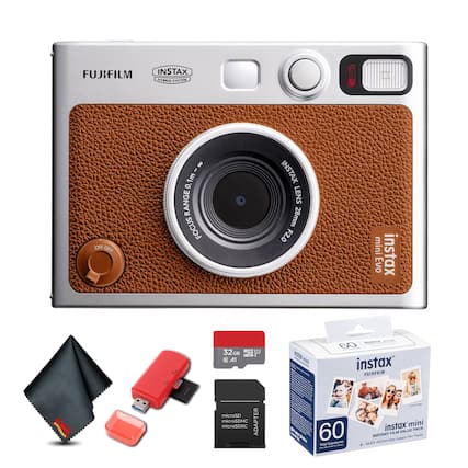 FUJIFILM INSTAX M SYSTEM
ON/OFF
FOCUS RANGE 0.1m - ∞
INSTAX LENS 28mm F2.0
mini Evo
INSTAX
microSD microSDHC microSDXC ADAPTER
32GB
60 Total Exposures
instax mini VALUE PACK
INSTANT FILM
6 - 10 CT INSTAX Mini Instant Film Packs