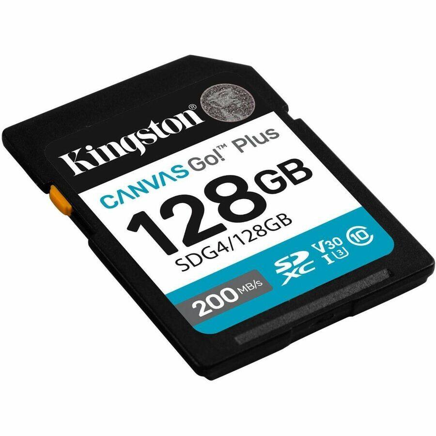 Kingston  
CANVAS Go! Plus  
128GB  
SDG4/128GB  
200 MB/s  
V30  
XC I  
10
