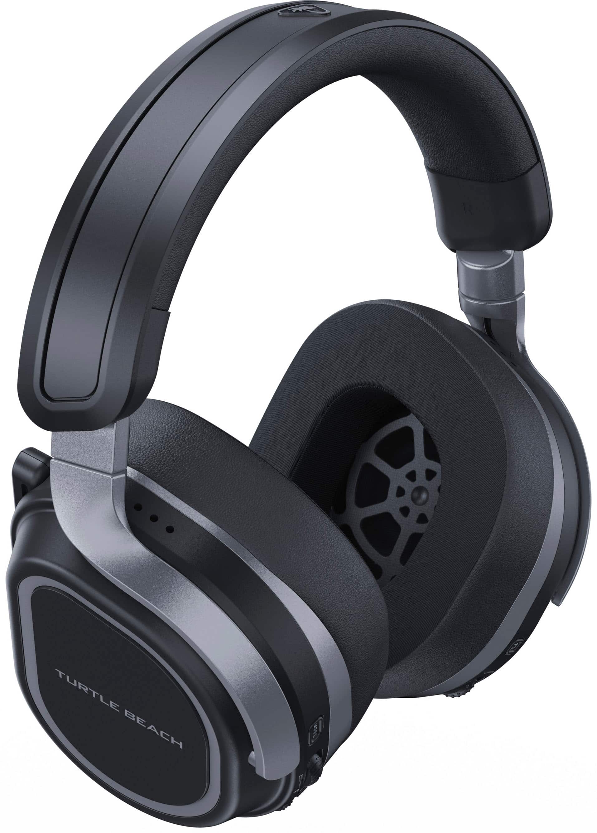 Turtle Beach headphones are black and have a large ear cup. They are designed for comfort and are ideal for gaming and listening to music. The headphones have a microphone built into the ear cup, allowing for clear communication during gaming sessions. The headphones are also equipped with a 3.5mm jack, making them compatible with a wide range of devices.