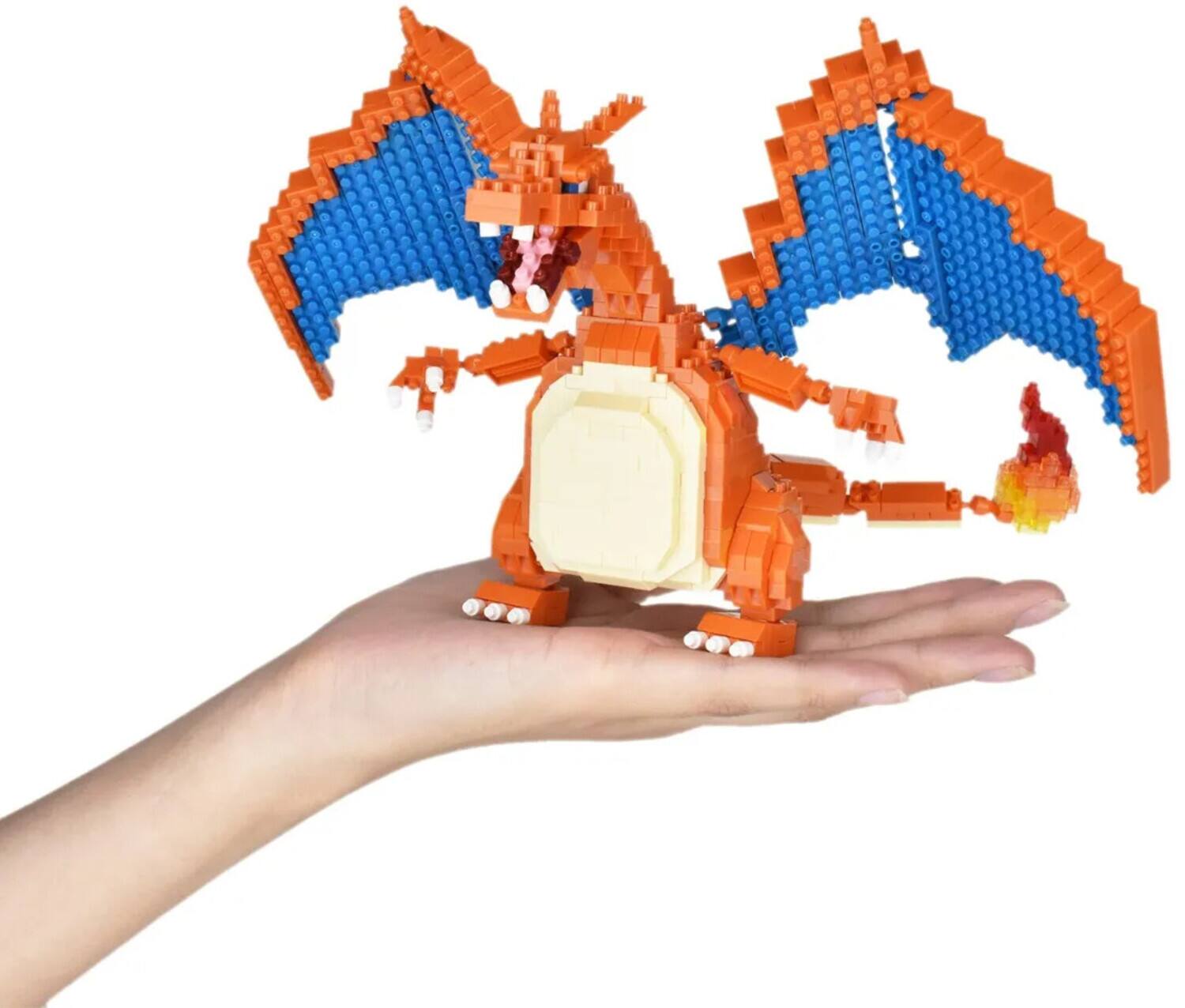 Alt View 4. Bandai - Nanoblock - Pokemon Series - Charizard Deluxe Edition Building Kit   - COLLECTIBLES - Multicolor.