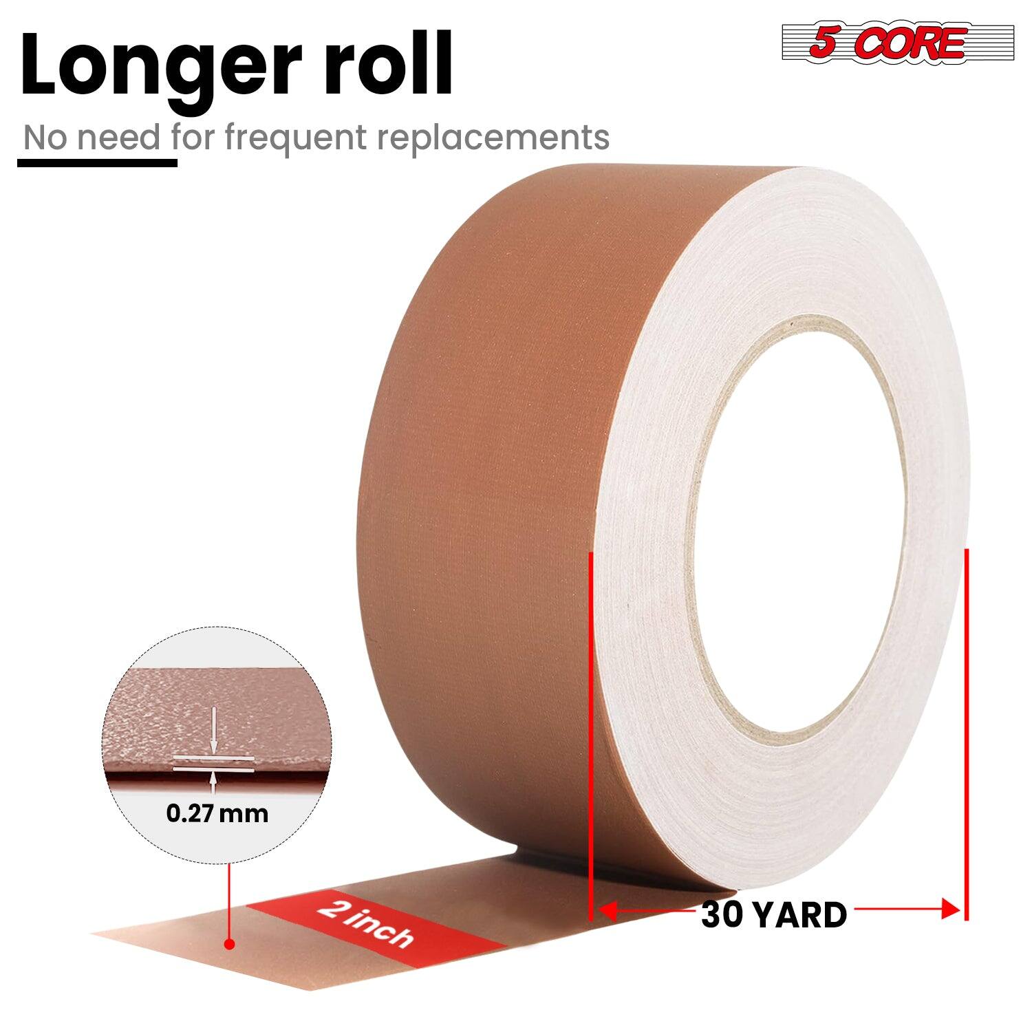 Longer roll  
No need for frequent replacements  

5 CORE  

0.27 mm  
2 inch  
30 YARD
